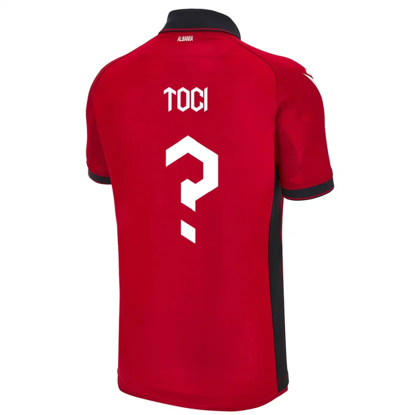 Danxen Niño Camiseta Albania Eljon Toci #0 Rojo 1ª Equipación 24-26 La Camisa México