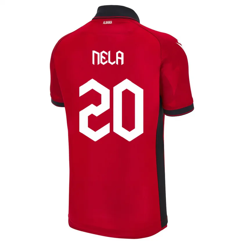 Danxen Niño Camiseta Albania Rinaldo Nela #20 Rojo 1ª Equipación 24-26 La Camisa México