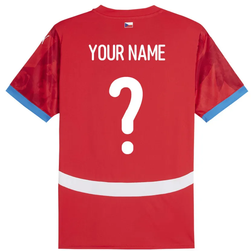 Danxen Niño Camiseta Chequia Su Nombre #0 Rojo 1ª Equipación 24-26 La Camisa México