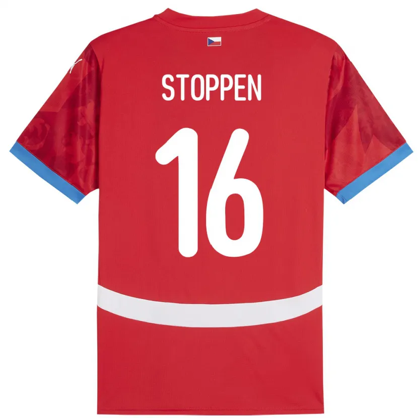 Danxen Niño Camiseta Chequia Tadeas Stoppen #16 Rojo 1ª Equipación 24-26 La Camisa México