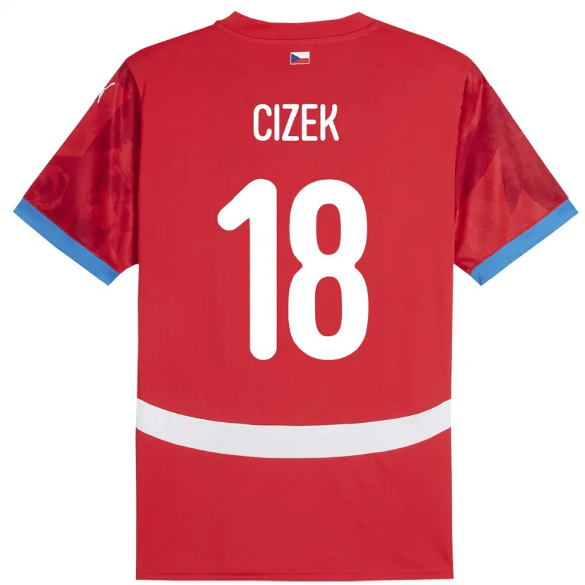 Danxen Niño Camiseta Chequia Krystof Cizek #18 Rojo 1ª Equipación 24-26 La Camisa México
