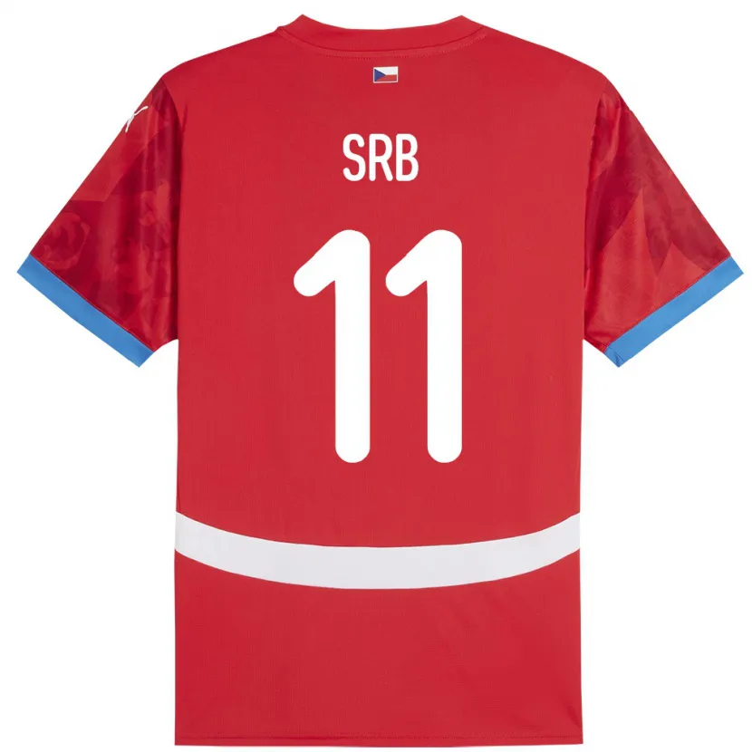 Danxen Niño Camiseta Chequia Matous Srb #11 Rojo 1ª Equipación 24-26 La Camisa México