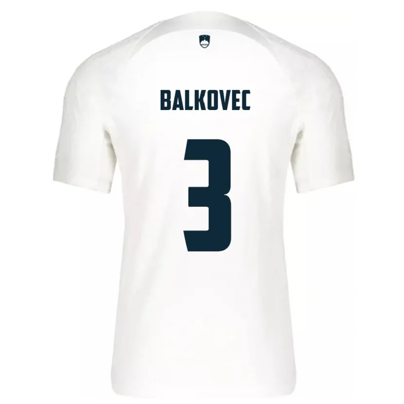 Danxen Niño Camiseta Eslovenia Jure Balkovec #3 Blanco 1ª Equipación 24-26 La Camisa México