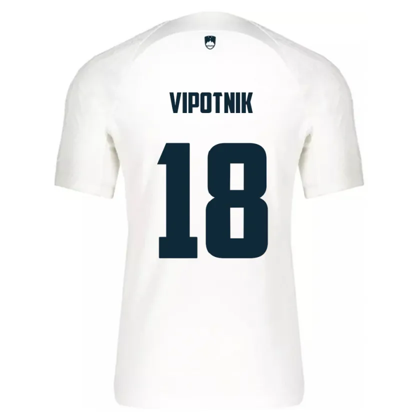 Danxen Niño Camiseta Eslovenia Zan Vipotnik #18 Blanco 1ª Equipación 24-26 La Camisa México