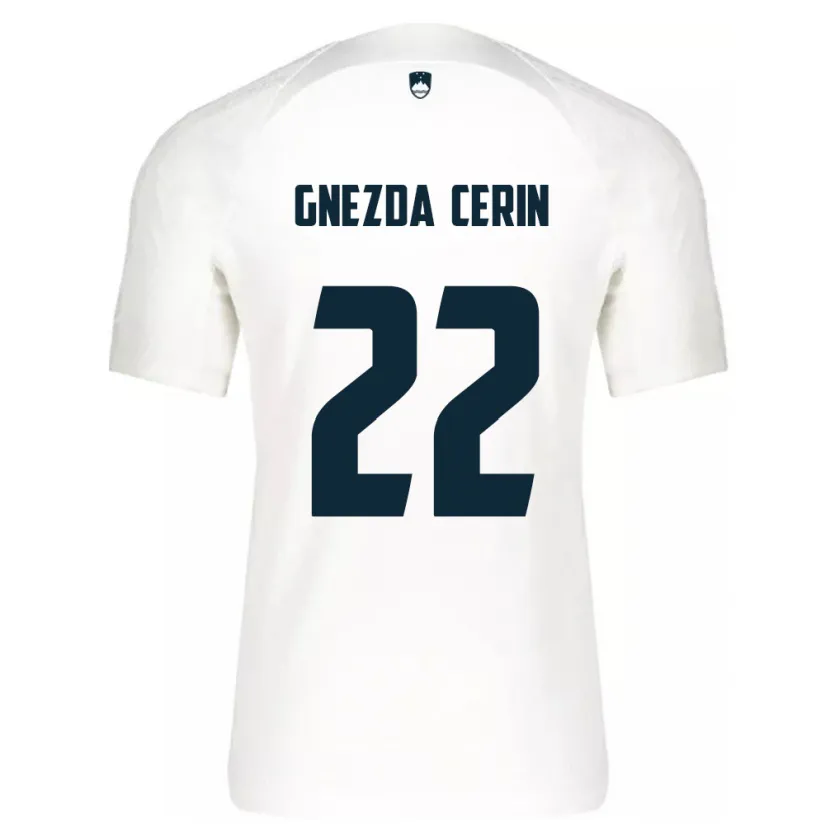 Danxen Niño Camiseta Eslovenia Adam Gnezda Cerin #22 Blanco 1ª Equipación 24-26 La Camisa México