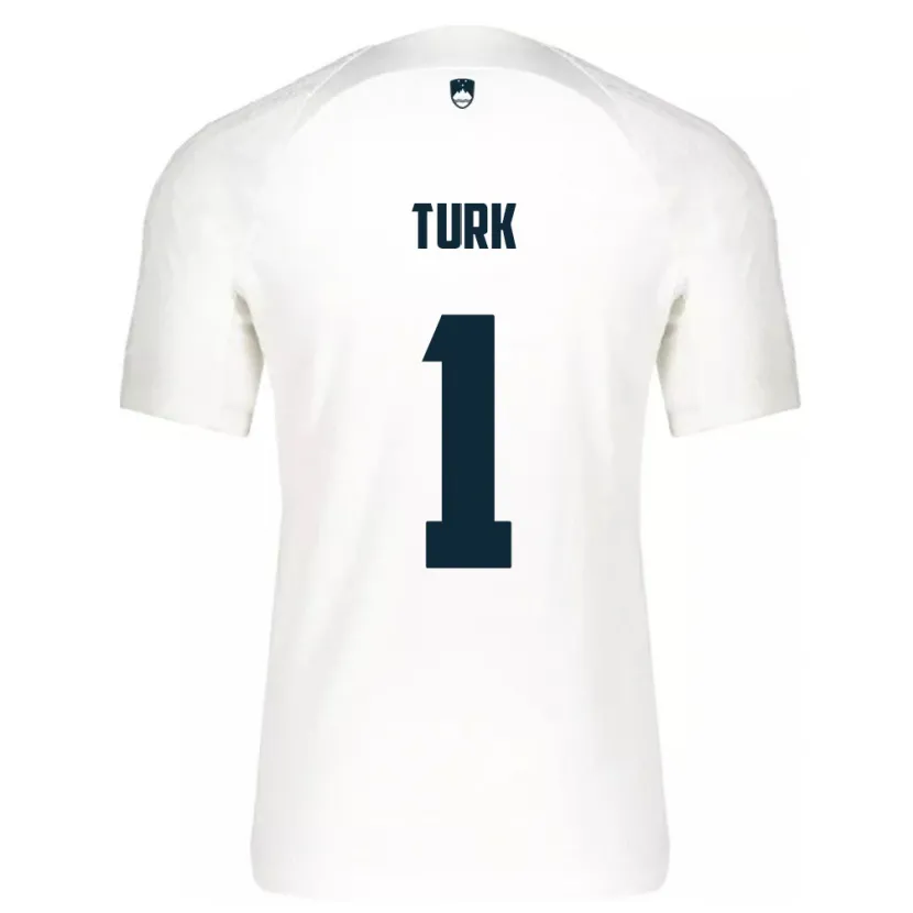Danxen Niño Camiseta Eslovenia Martin Turk #1 Blanco 1ª Equipación 24-26 La Camisa México