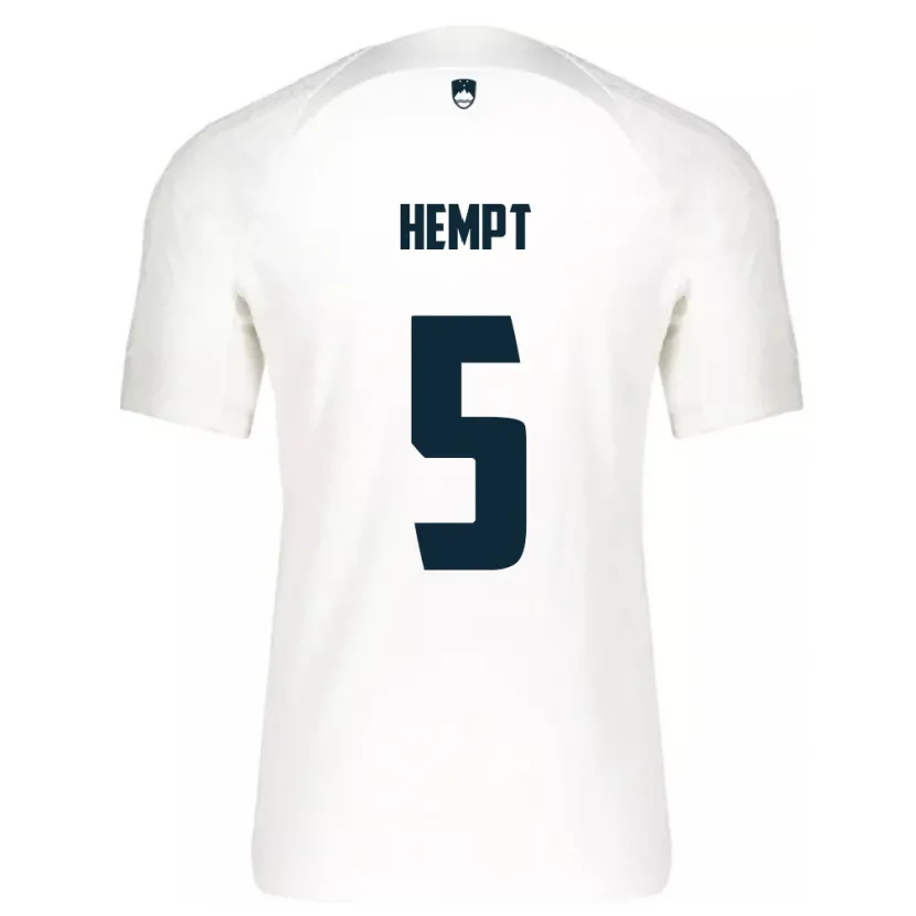 Danxen Niño Camiseta Eslovenia Lukas Hempt #5 Blanco 1ª Equipación 24-26 La Camisa México