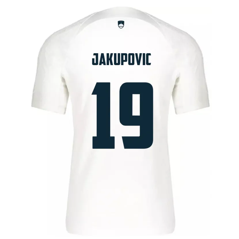 Danxen Niño Camiseta Eslovenia Aldin Jakupovic #19 Blanco 1ª Equipación 24-26 La Camisa México