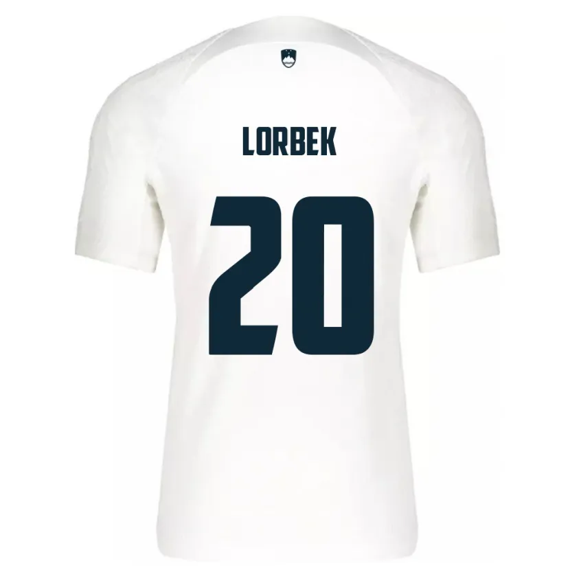Danxen Niño Camiseta Eslovenia Anej Lorbek #20 Blanco 1ª Equipación 24-26 La Camisa México