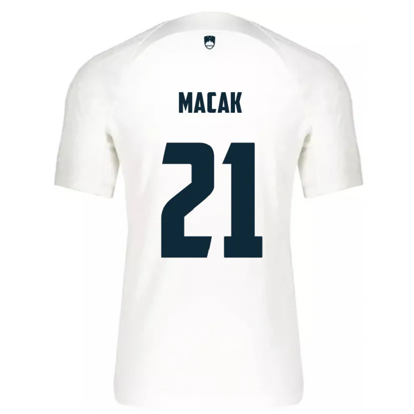 Danxen Niño Camiseta Eslovenia Lucas Macak #21 Blanco 1ª Equipación 24-26 La Camisa México
