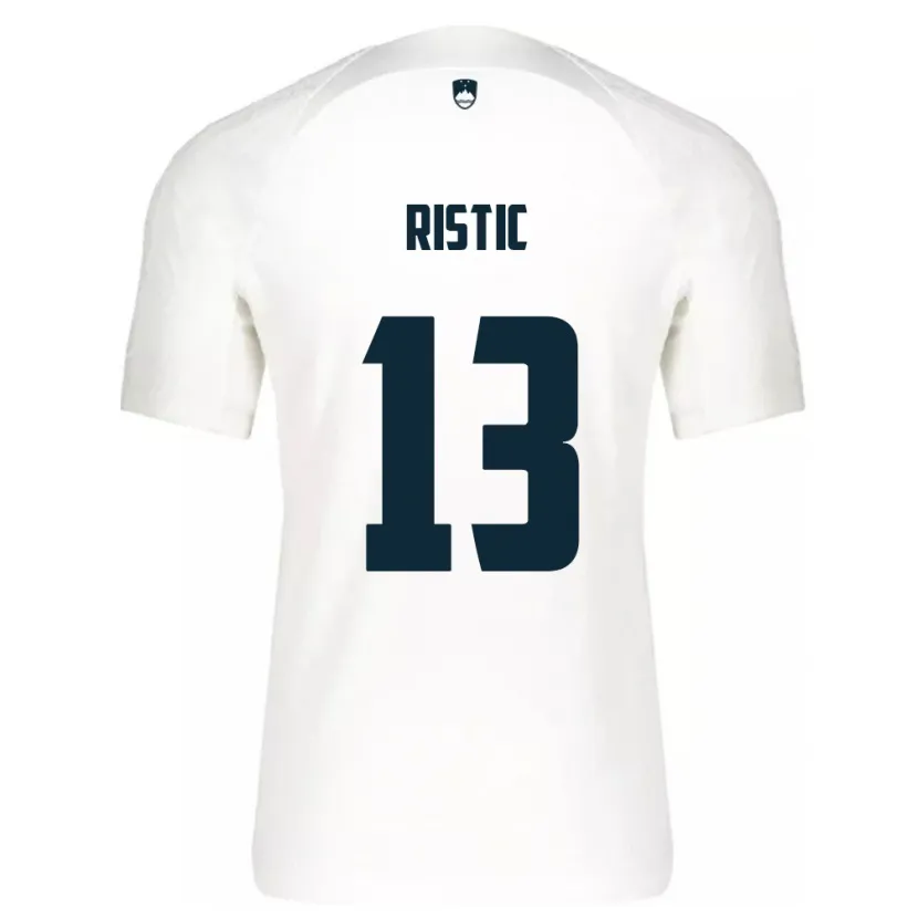 Danxen Niño Camiseta Eslovenia Aleks Ristic #13 Blanco 1ª Equipación 24-26 La Camisa México