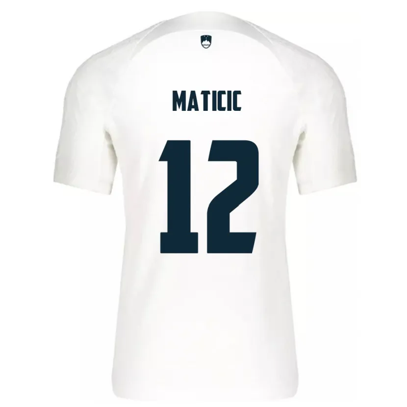 Danxen Niño Camiseta Eslovenia Benjamin Maticic #12 Blanco 1ª Equipación 24-26 La Camisa México