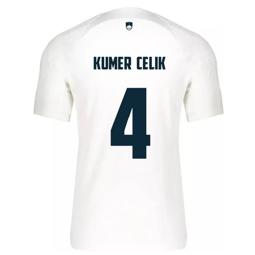 Danxen Niño Camiseta Eslovenia An Kumer Celik #4 Blanco 1ª Equipación 24-26 La Camisa México