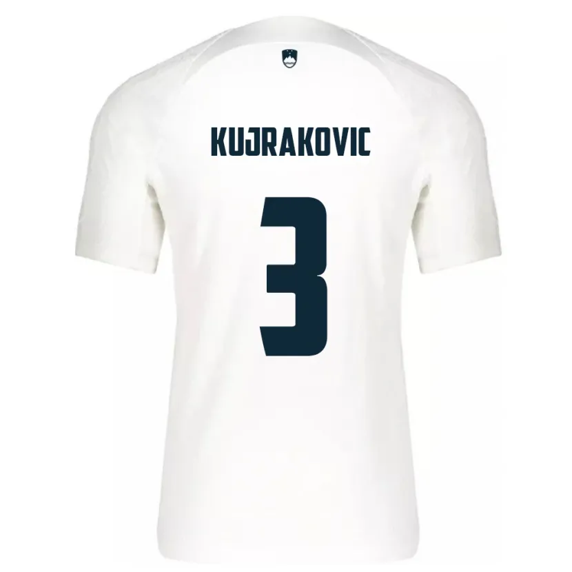 Danxen Niño Camiseta Eslovenia Minel Kujrakovic #3 Blanco 1ª Equipación 24-26 La Camisa México