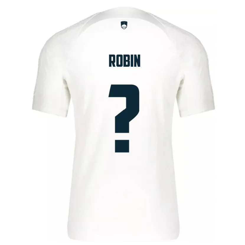 Danxen Niño Camiseta Eslovenia Jaka Robin #0 Blanco 1ª Equipación 24-26 La Camisa México