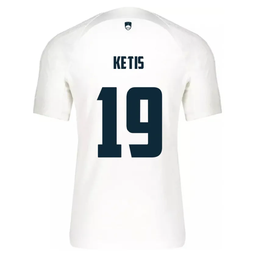 Danxen Niño Camiseta Eslovenia Sara Ketiš #19 Blanco 1ª Equipación 24-26 La Camisa México