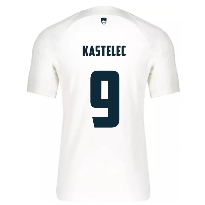 Danxen Niño Camiseta Eslovenia Mirjam Kastelec #9 Blanco 1ª Equipación 24-26 La Camisa México