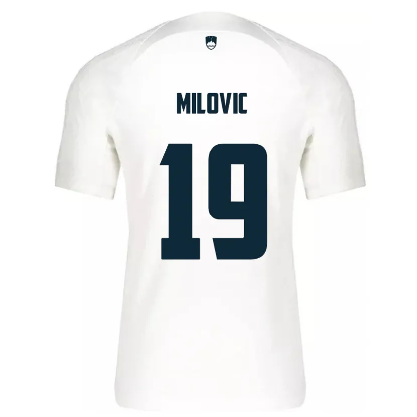 Danxen Niño Camiseta Eslovenia Ana Milovič #19 Blanco 1ª Equipación 24-26 La Camisa México