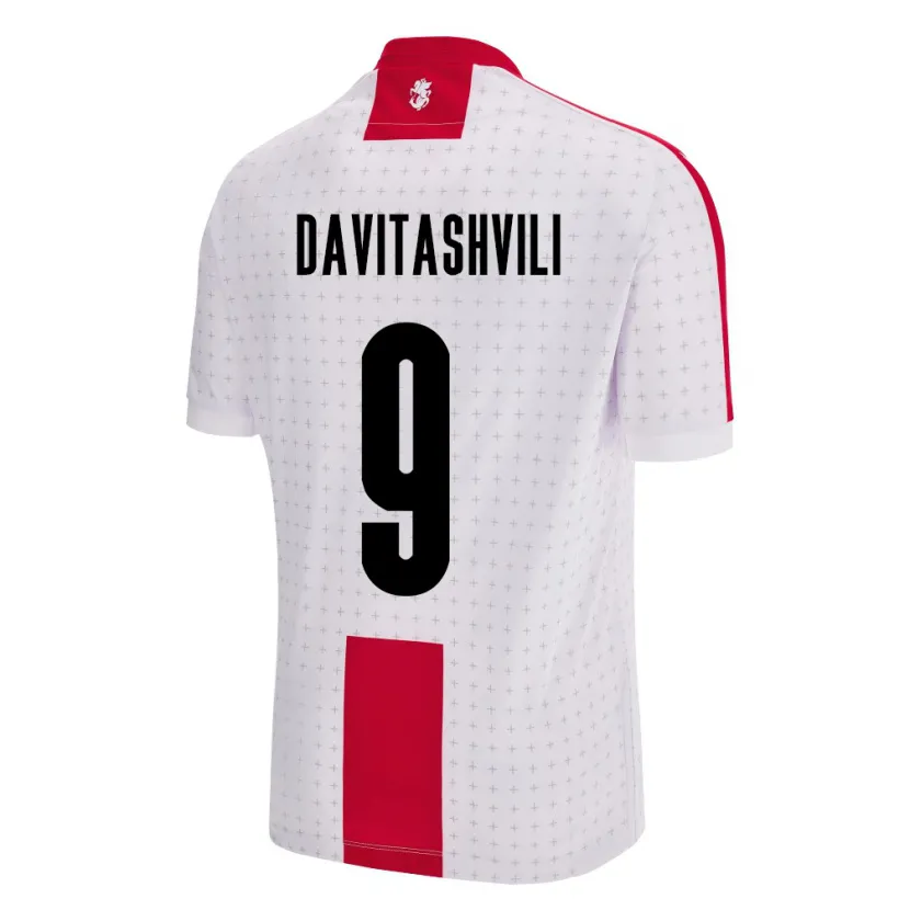Danxen Niño Camiseta Georgia Zuriko Davitashvili #9 Blanco 1ª Equipación 24-26 La Camisa México