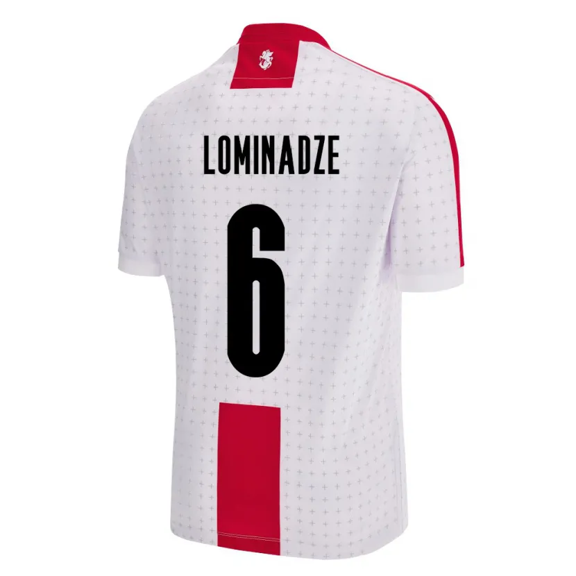 Danxen Niño Camiseta Georgia Nodar Lominadze #6 Blanco 1ª Equipación 24-26 La Camisa México