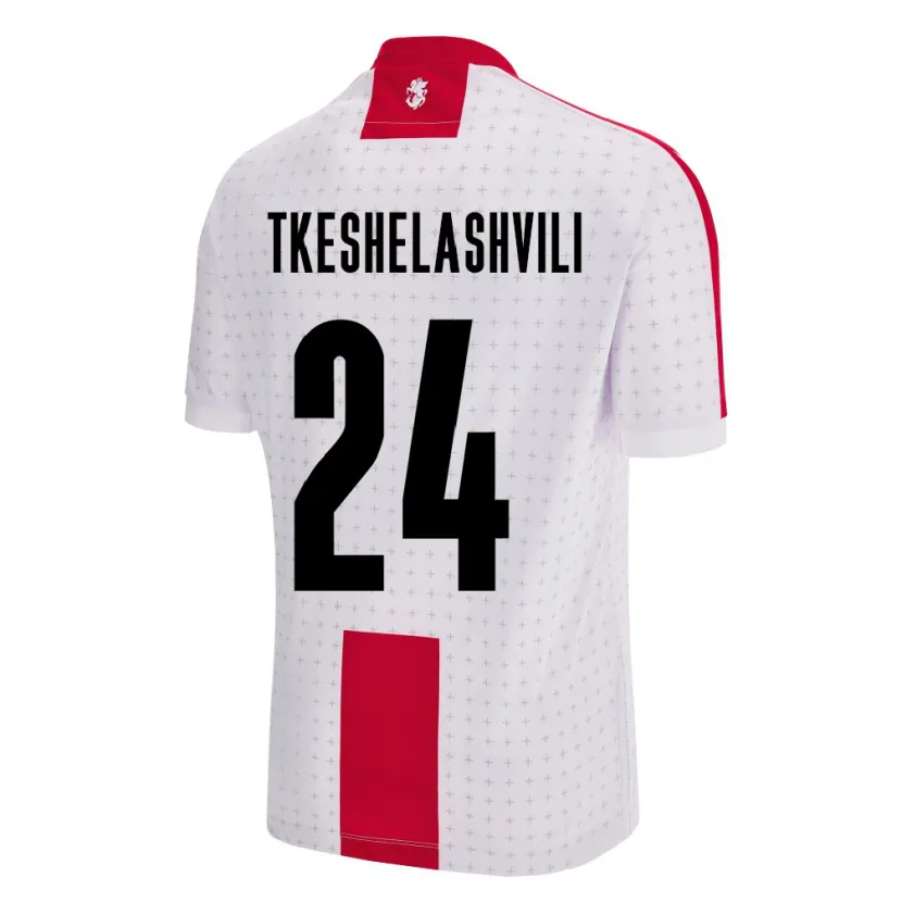 Danxen Niño Camiseta Georgia Amiran Tkeshelashvili #24 Blanco 1ª Equipación 24-26 La Camisa México