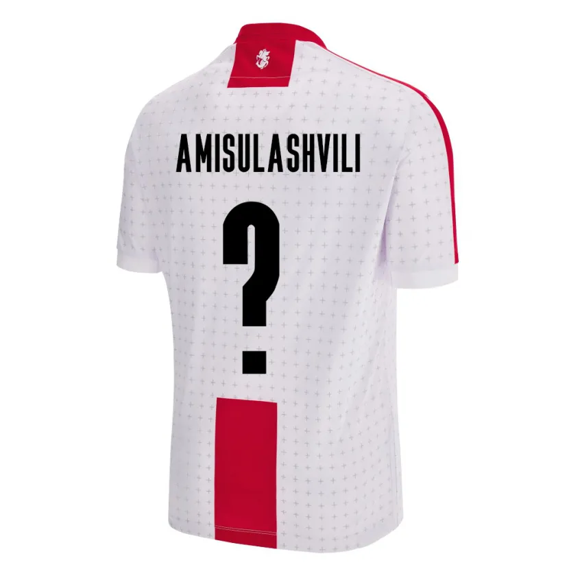 Danxen Niño Camiseta Georgia Aleksandre Amisulashvili #0 Blanco 1ª Equipación 24-26 La Camisa México