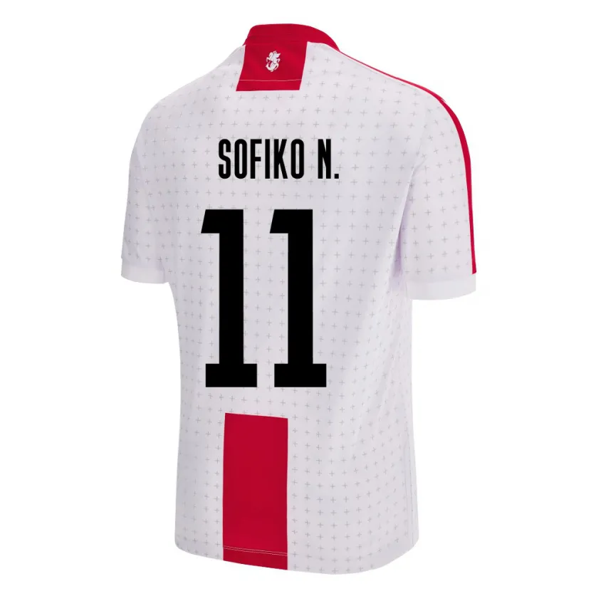Danxen Niño Camiseta Georgia Sofiko Narsia #11 Blanco 1ª Equipación 24-26 La Camisa México