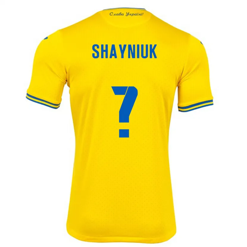 Danxen Niño Camiseta Ucrania Marina Shayniuk #0 Amarillo 1ª Equipación 24-26 La Camisa México