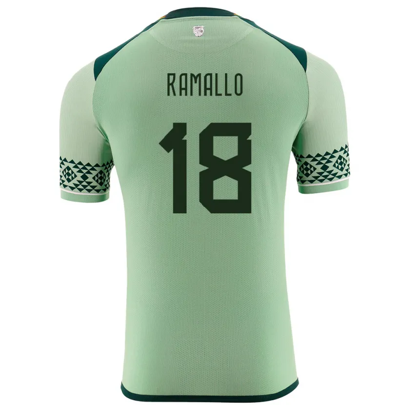 Danxen Niño Camiseta Bolivia Rodrigo Ramallo #18 Verde Claro 1ª Equipación 24-26 La Camisa México