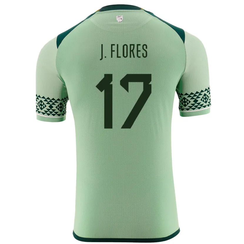 Danxen Niño Camiseta Bolivia José Flores #17 Verde Claro 1ª Equipación 24-26 La Camisa México