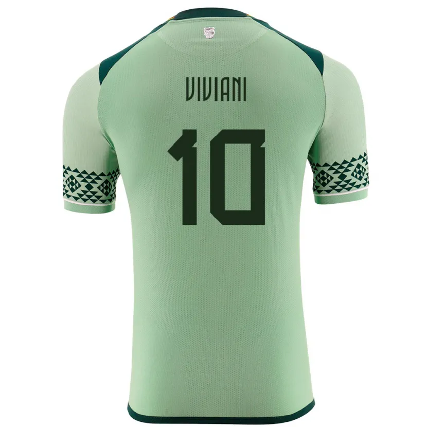 Danxen Niño Camiseta Bolivia Leonardo Viviani #10 Verde Claro 1ª Equipación 24-26 La Camisa México