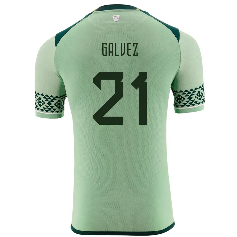 Danxen Niño Camiseta Bolivia Vladimir Galvez #21 Verde Claro 1ª Equipación 24-26 La Camisa México