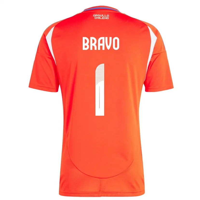 Danxen Niño Camiseta Chile Claudio Bravo #1 Rojo 1ª Equipación 24-26 La Camisa México