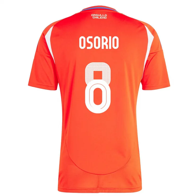 Danxen Niño Camiseta Chile Darío Osorio #8 Rojo 1ª Equipación 24-26 La Camisa México