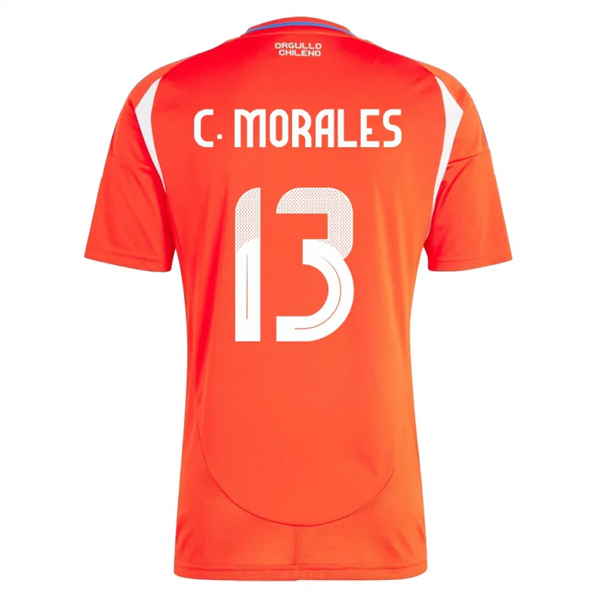 Danxen Niño Camiseta Chile Cristián Morales #13 Rojo 1ª Equipación 24-26 La Camisa México