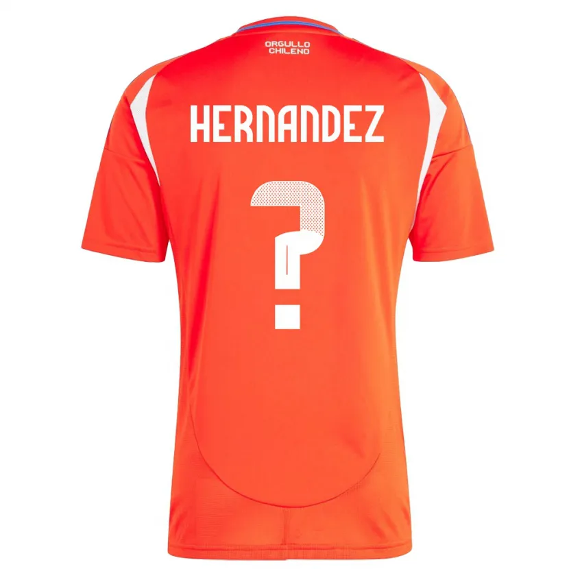Danxen Niño Camiseta Chile Camilo Hernández #0 Rojo 1ª Equipación 24-26 La Camisa México