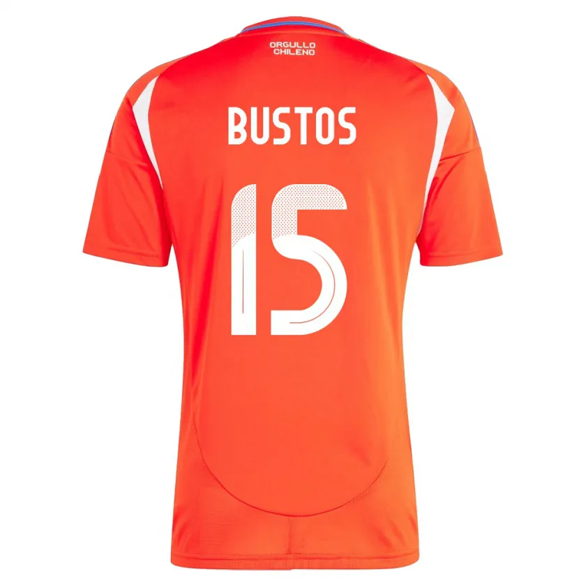 Danxen Niño Camiseta Chile Melissa Bustos #15 Rojo 1ª Equipación 24-26 La Camisa México
