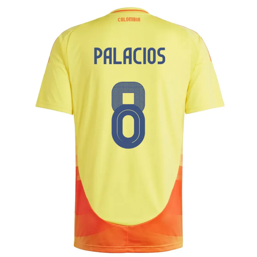 Danxen Niño Camiseta Colombia Brahian Palacios #8 Amarillo 1ª Equipación 24-26 La Camisa México
