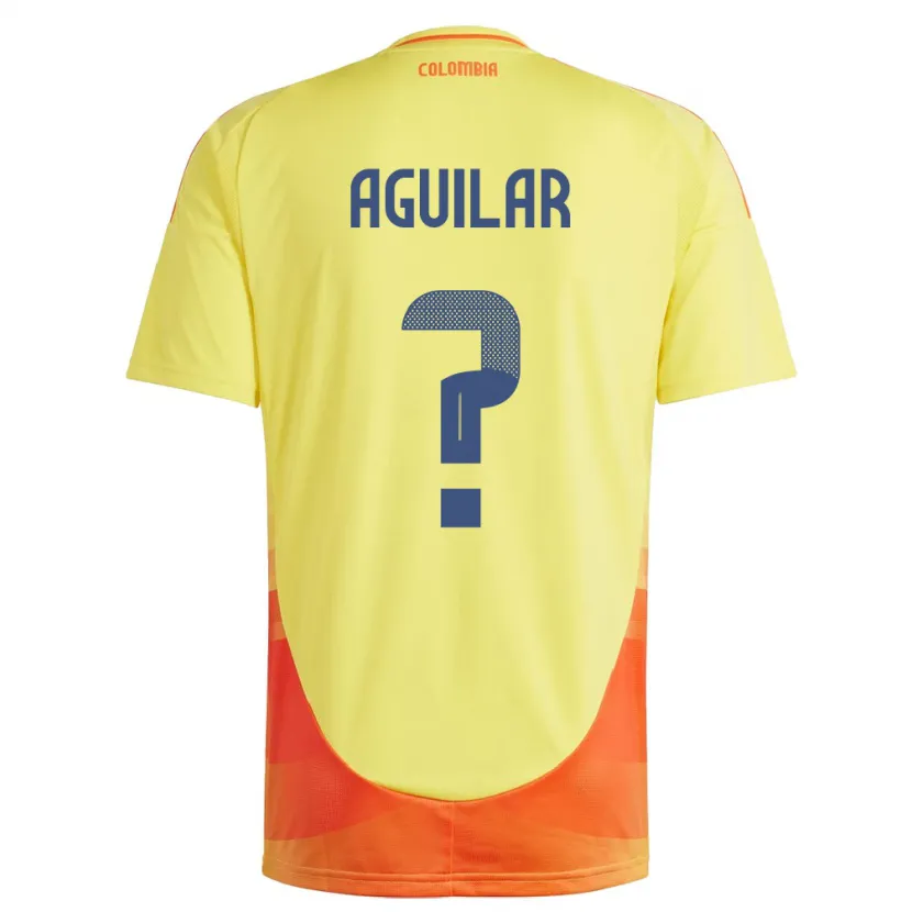 Danxen Niño Camiseta Colombia Alejandro Aguilar #0 Amarillo 1ª Equipación 24-26 La Camisa México