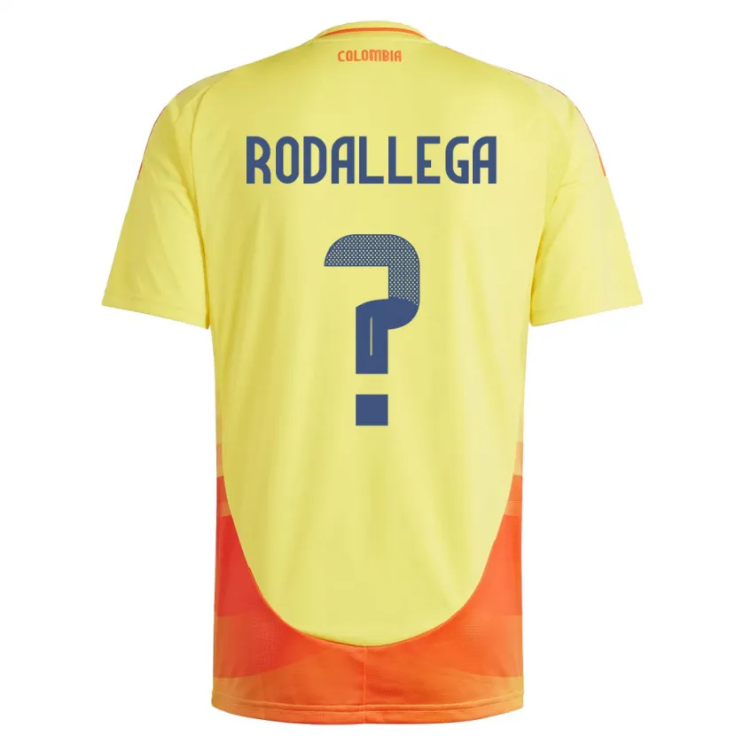 Danxen Niño Camiseta Colombia Johan Rodallega #0 Amarillo 1ª Equipación 24-26 La Camisa México