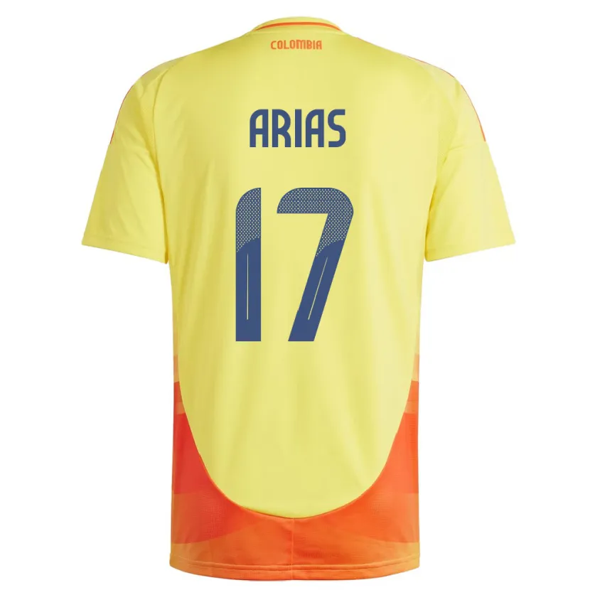Danxen Niño Camiseta Colombia Carolina Arias #17 Amarillo 1ª Equipación 24-26 La Camisa México