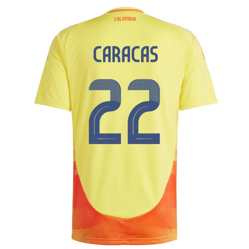 Danxen Niño Camiseta Colombia Daniela Caracas #22 Amarillo 1ª Equipación 24-26 La Camisa México