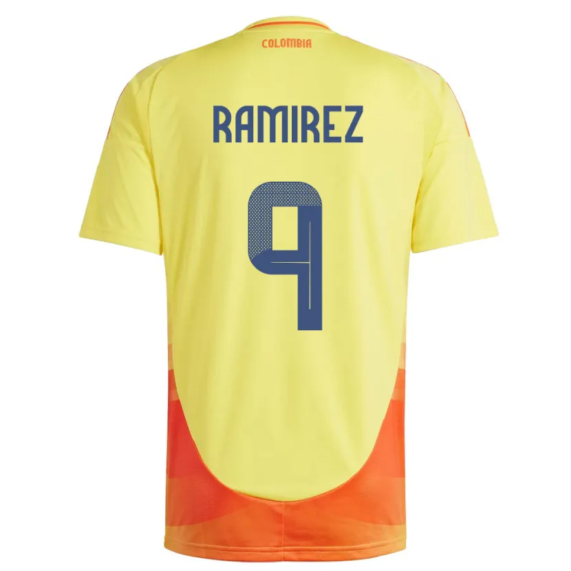Danxen Niño Camiseta Colombia Mayra Ramírez #9 Amarillo 1ª Equipación 24-26 La Camisa México