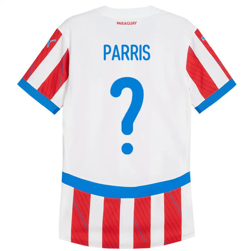 Danxen Niño Camiseta Paraguay Mattías Parris #0 Blanco Rojo 1ª Equipación 24-26 La Camisa México