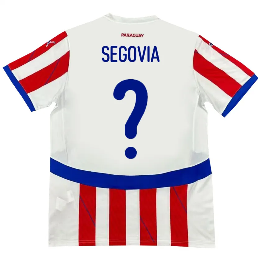 Danxen Niño Camiseta Paraguay María Segovia #0 Blanco Rojo 1ª Equipación 24-26 La Camisa México