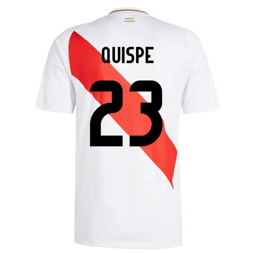 Danxen Niño Camiseta Perú Piero Quispe #23 Blanco 1ª Equipación 24-26 La Camisa México