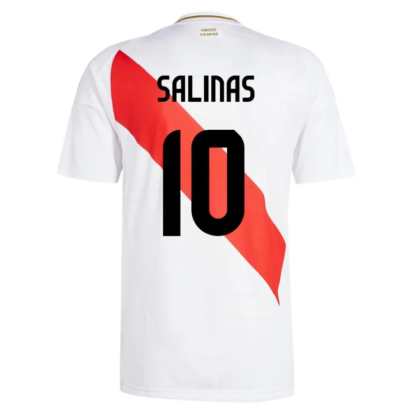 Danxen Niño Camiseta Perú Thiago Salinas #10 Blanco 1ª Equipación 24-26 La Camisa México