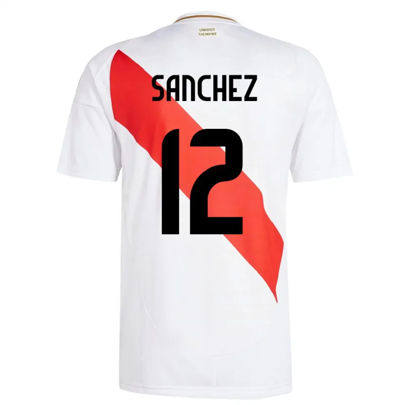 Danxen Niño Camiseta Perú Maryory Sánchez #12 Blanco 1ª Equipación 24-26 La Camisa México