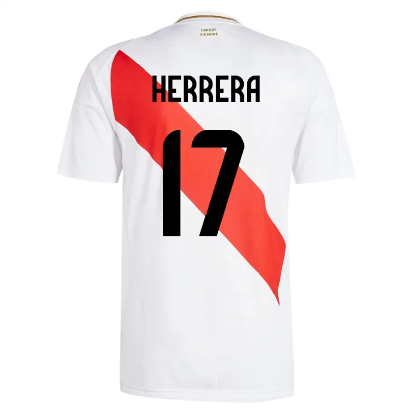 Danxen Niño Camiseta Perú Fabiola Herrera #17 Blanco 1ª Equipación 24-26 La Camisa México