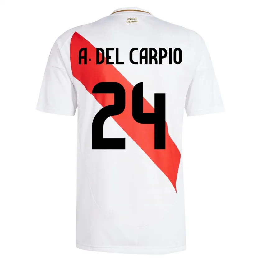 Danxen Niño Camiseta Perú Annie Del Carpio #24 Blanco 1ª Equipación 24-26 La Camisa México